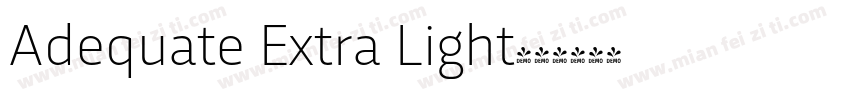 Adequate Extra Light字体转换